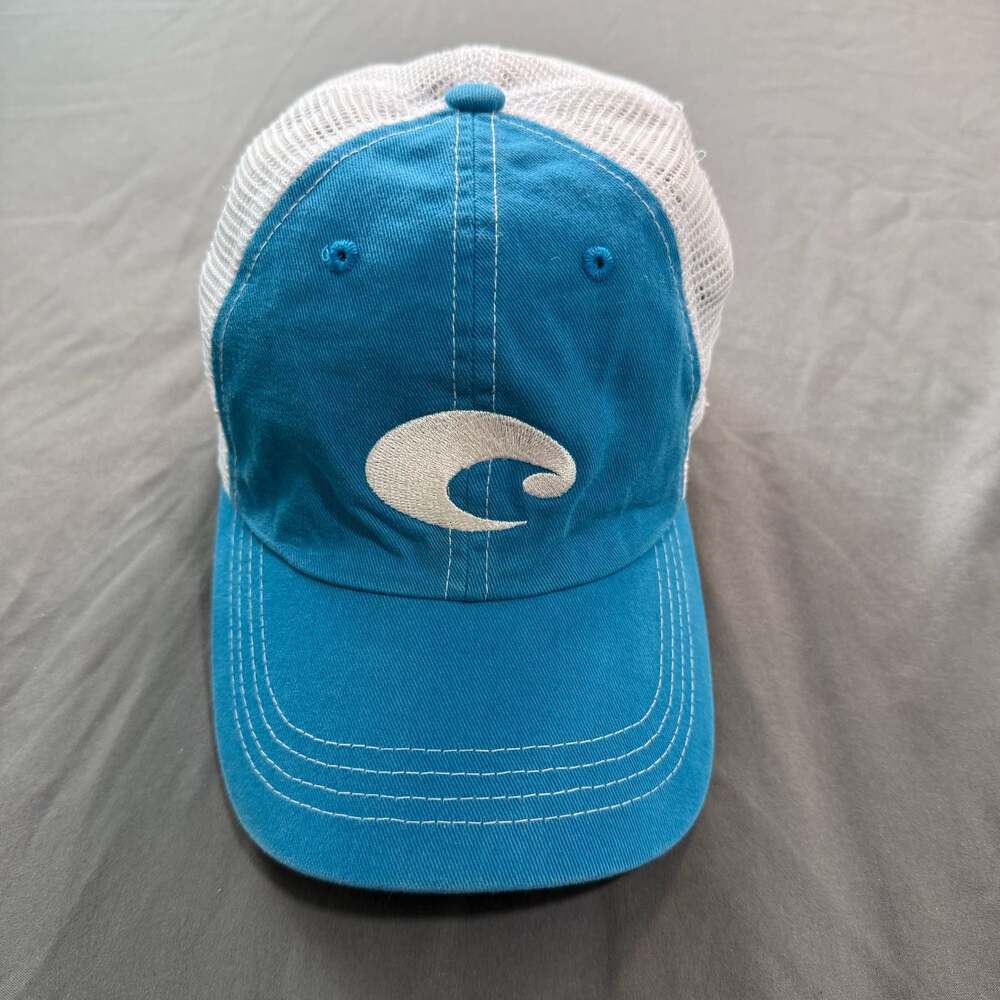 Costa Del Mar Blue and White Mesh Trucker Hat Cap